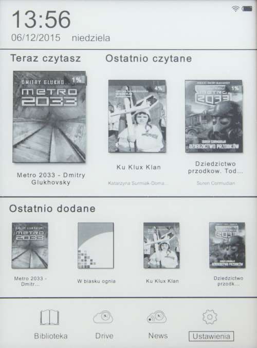 inkBook Classic ekran główny
