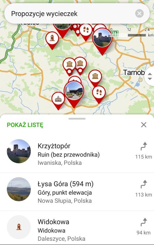 mapy.cz propozycje wycieczek