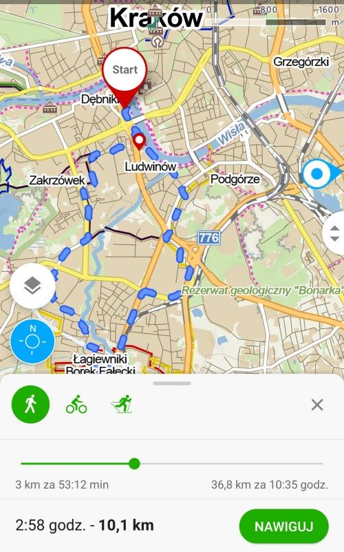 mapy.cz niechec do przekraczania mostow