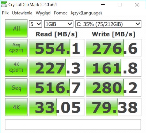 crystal disk SSD