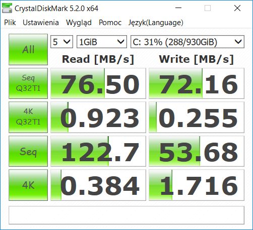 crystal disk mark