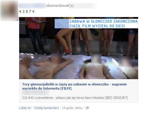 Facebook słoneczko post