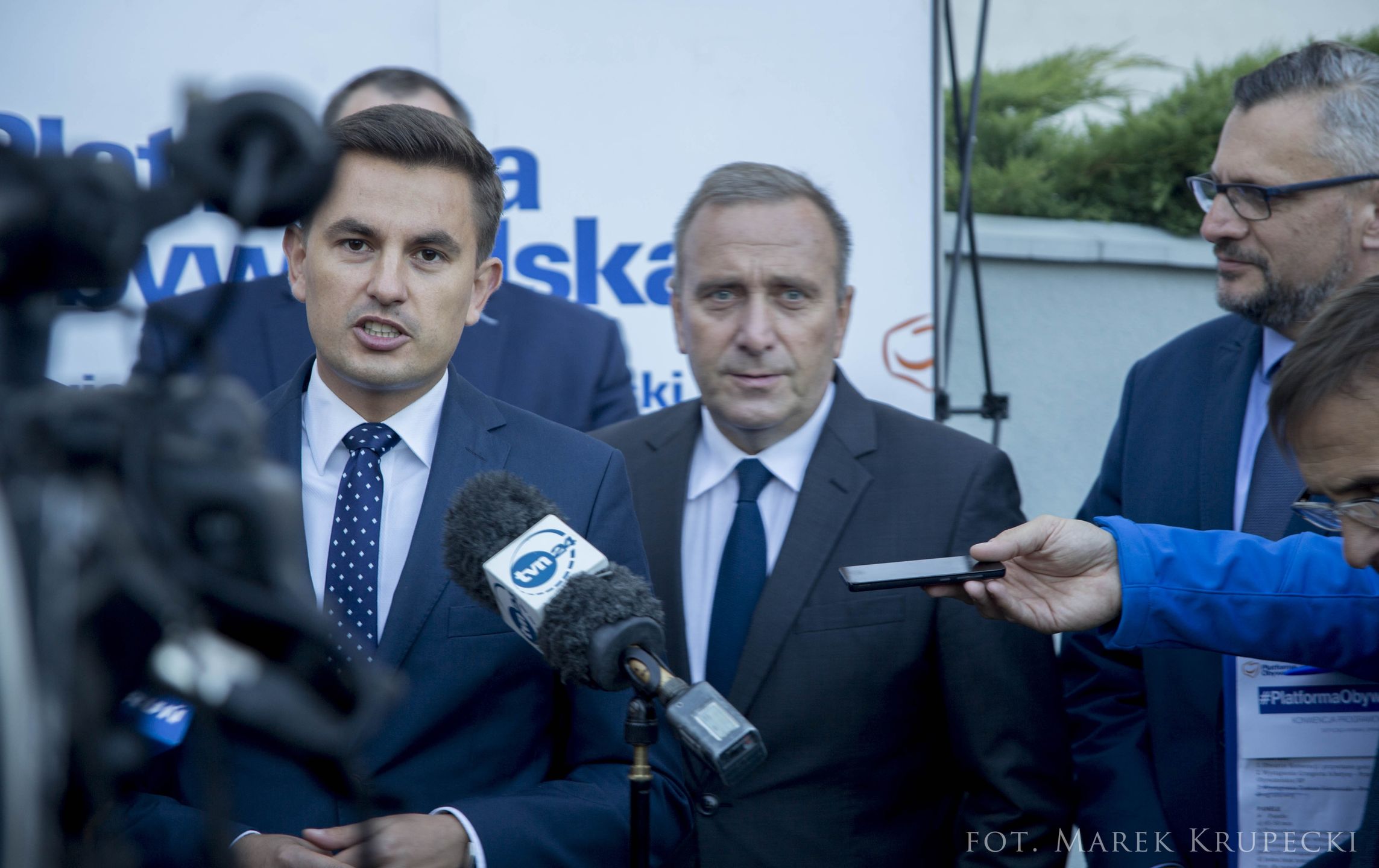 Arkadiusz Myrcha podczas kampanii wyborczej