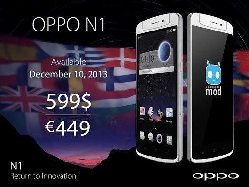 Oppo N1 smartfon Europa