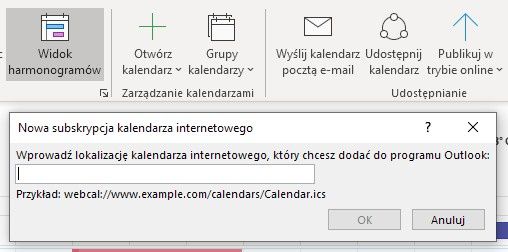 Subskrypcja kalendarz