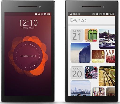 ubuntu edge smartfon wygląd ekran przód interfejs