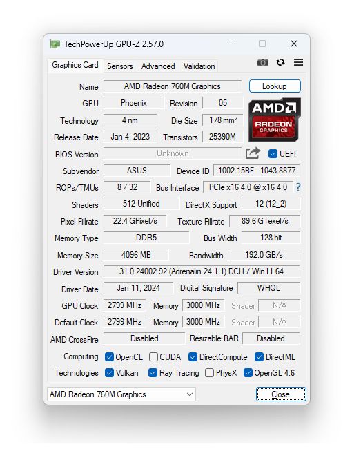 AMD Ryzen 5 8600G - grafika Radeon 760M