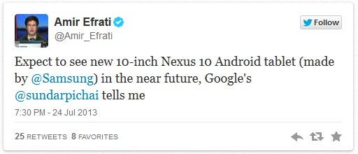 Nexus 10 tablet nowa wersja zapowiedź