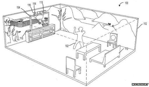 Microsoft 3d patent obraz ściany pokój gry przestrzen