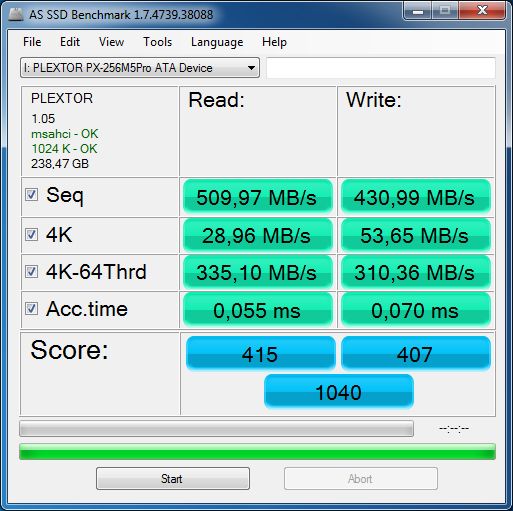 AS SSD Benchmark 1.7