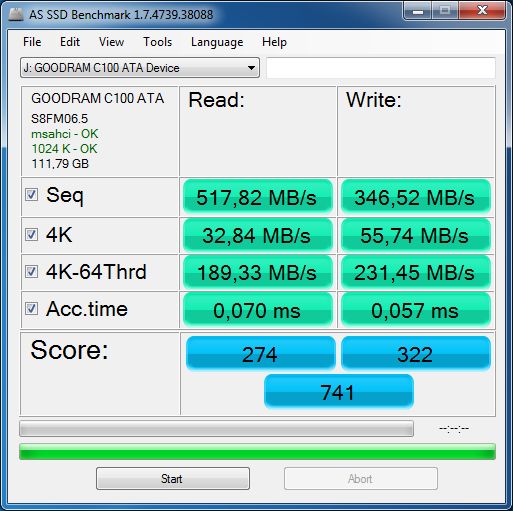 AS SSD Benchmark 1.7