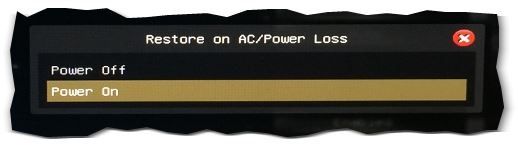 Opcja Restore on AC/Power w płycie głównej AsRock Z87 Extreme4