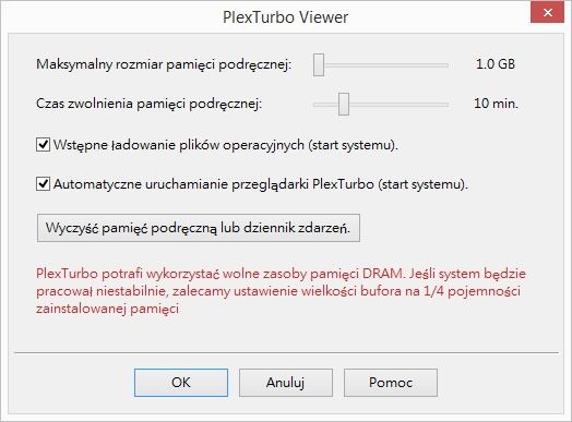 PlexTurbo Viewer - ustawienia