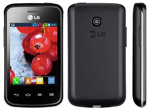 LG Optimus L1 II Tri smartfon przód tył bok