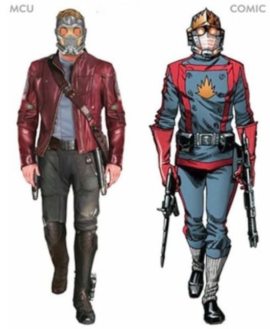 Porównanie Starlorda z MCU i komiksów