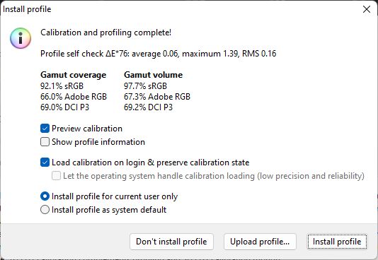 Gigabyte A5 K1 - badanie pokrycia gamutów