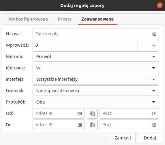 dodaj regułę