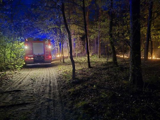 Pożar lasu w Budach Kraszewskich - zagrożenie pożarowe lasów!