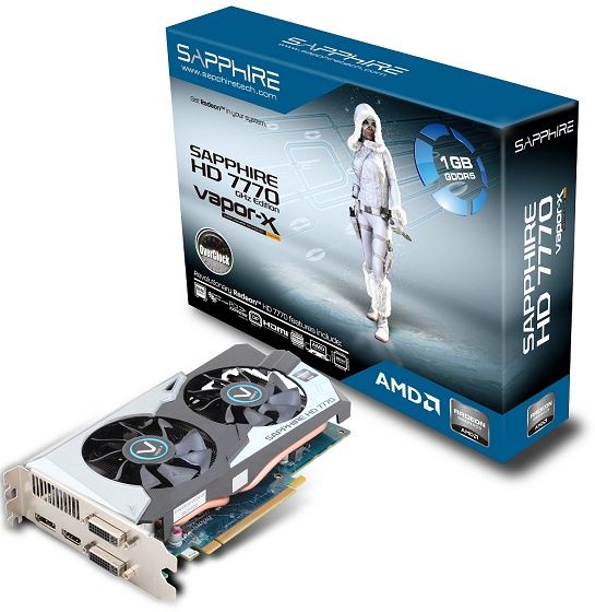 Sapphire Radeon HD 7770 Vapor-X OC Edition karta graficzna opakowanie zdjęcie