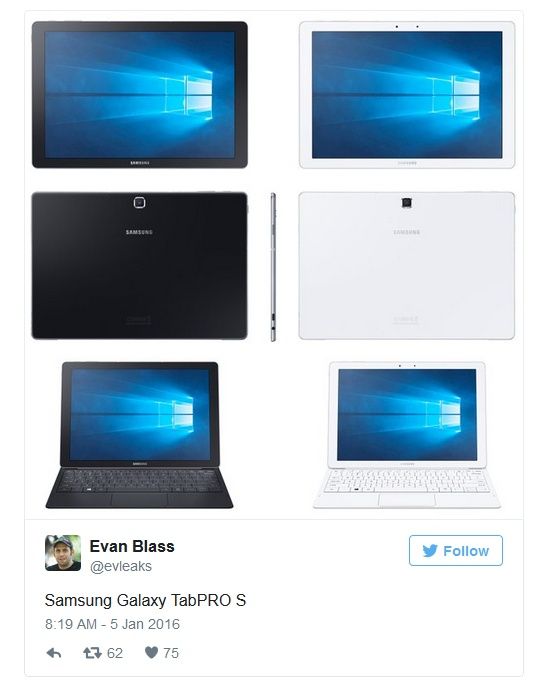 Galaxy Tab PRO S przeciek