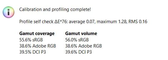 Dream Machines T1660Ti-15PL50 - Pokrycie gamutów
