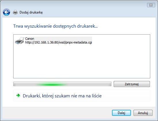 Dodawanie drukarki