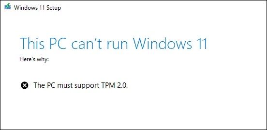Windows 11 - błąd TPM