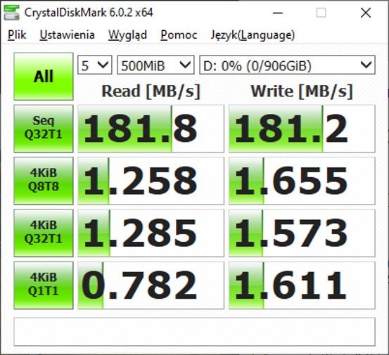 MSI Creator P50 - crystaldiskmark  HDD