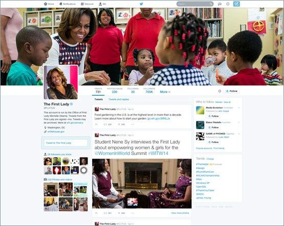 Twitter the first lady