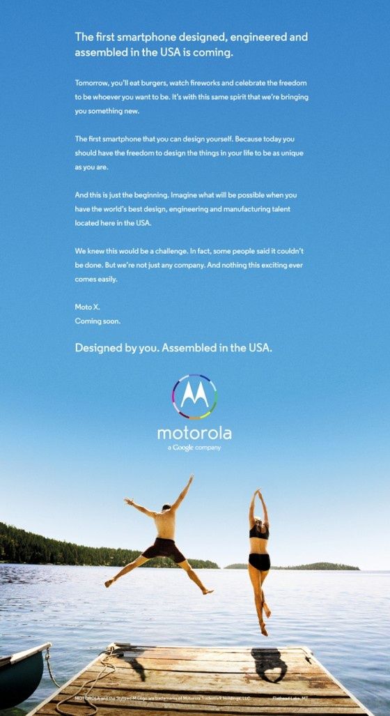 Moto X smartfon ulotka