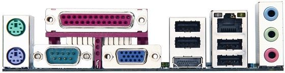 Gigabyte GA-E350N WIN8 płyta główna zdjęcie tylny panel złącza