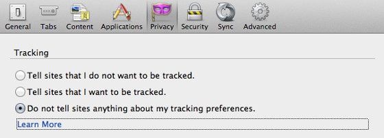 mozilla firefox 21 funkcja do not track nie śledź
