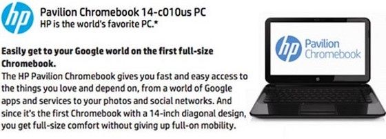 hp pavilion chromebook 14-c010us informacje