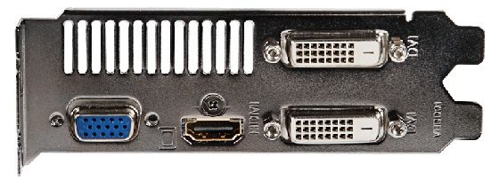 Gigabyte Radeon HD 7750 2 GB DDR3 karta graficzna zdjęcie śledź złącza