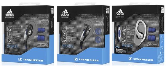 Sennheiser adidas Sports CX685, MX685 i OCX685 słuchawki pudełka
