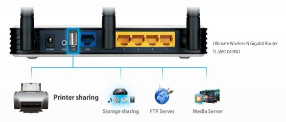 TP-Link TL-WR1043ND router nowy firmware funkcja serwera druku