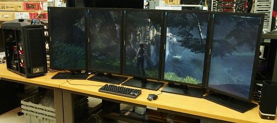 AMD Radeon HD 7990 platforma Eyefinity 5x1 Tomb Raider zdjęcie