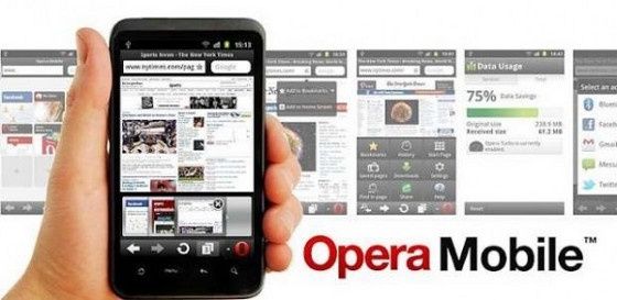 opera mobile wygląd smartfon