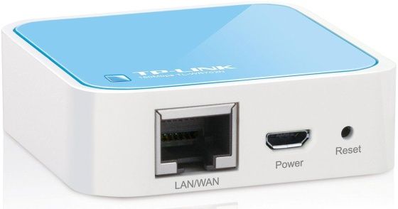 TP-LINK TL-WR702N router złącza lan wan power reset