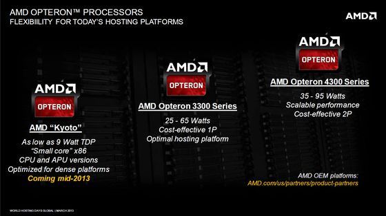 AMD Opteron Kyoto procesor slajd