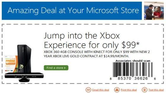 Microsoft Xbox 360 konsola i Kinect za 99 dolarów