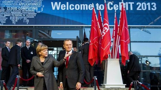CeBIT 2013 Angela Merkel Donald Tusk