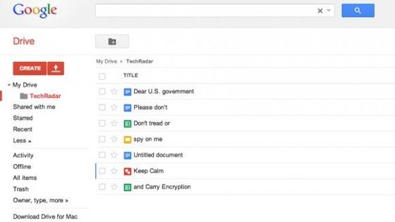 google drive dysk szyfrowanie danych testy