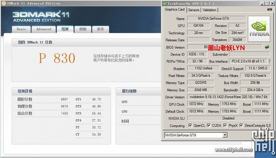 Nvidia GeForce GTX 760 karta graficzna wydajność 3DMark 11 Performance