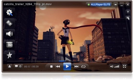 allplayer wygląd odtwarzanie catzilla