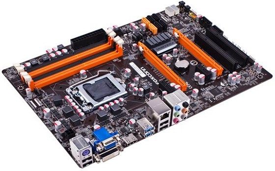 Foxconn Z77A-S płyta główna zdjęcie widok z boku