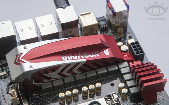 ECS Z87H3-A2X Extreme płyta główna zdjęcie sekcja zasilania chłodzenie