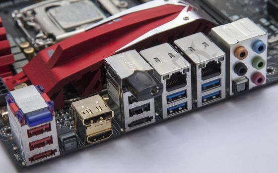 ECS Z87H3-A2X Extreme płyta główna zdjęcie tylny panel złącza