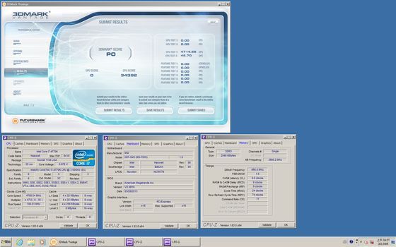 Intel Core i7 4770K procesor 3DMark Vantage wydajność screen