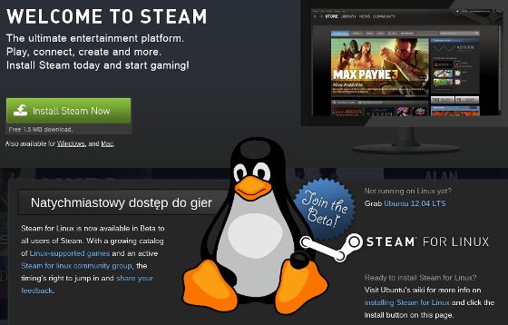 valve steam pobierz linux ubuntu promocja